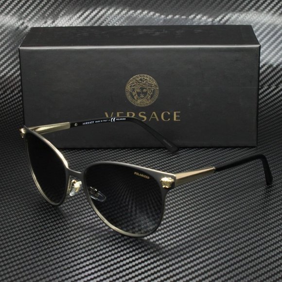 Versace Pale Gold Polarized Sunglasses! NEW!